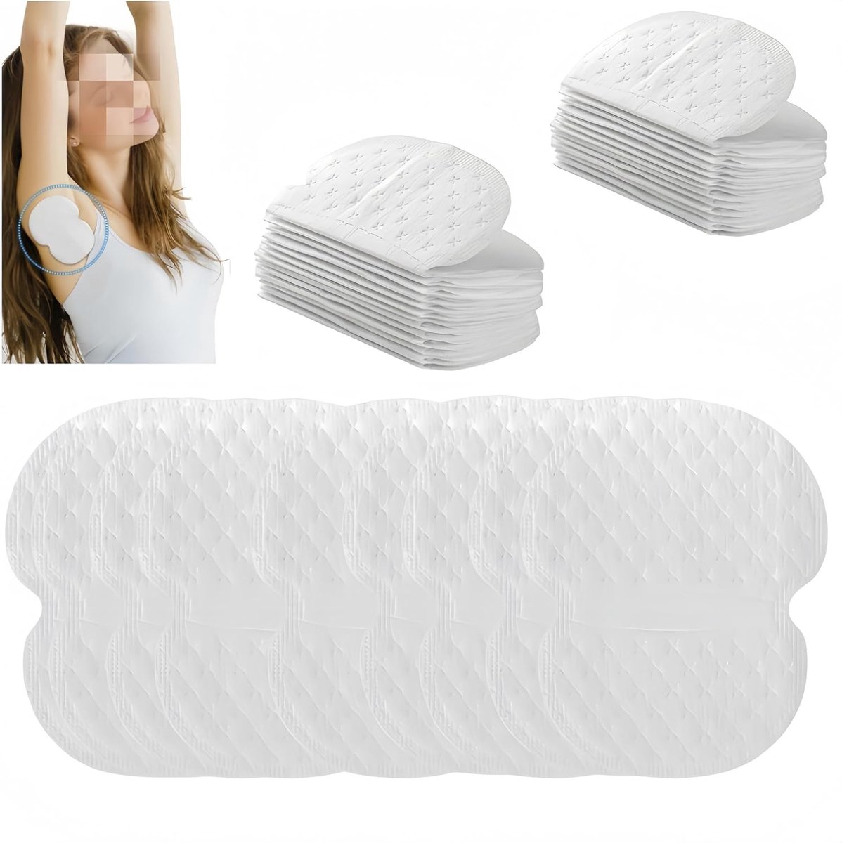 Absorberende Zweet Pads voor Onderarmen - 120 Stuks Axillaire Bescherming, Ideaal voor Mannen en Vrouwen, Voorkomt Zweetvlekken en Geur