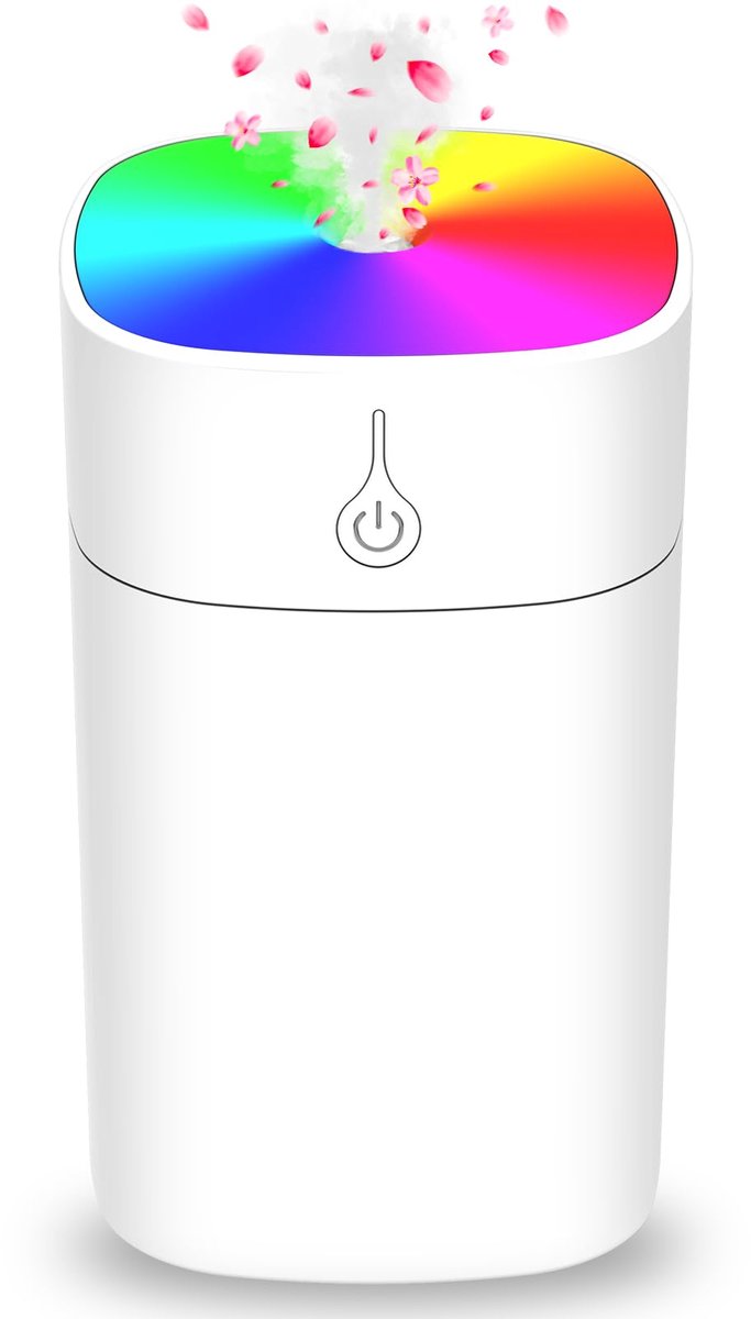 Draagbare mini-luchtbevochtiger 400 ml - aromadiffuser - met licht - ideaal voor slaapkamer en kantoor - ShopVlot