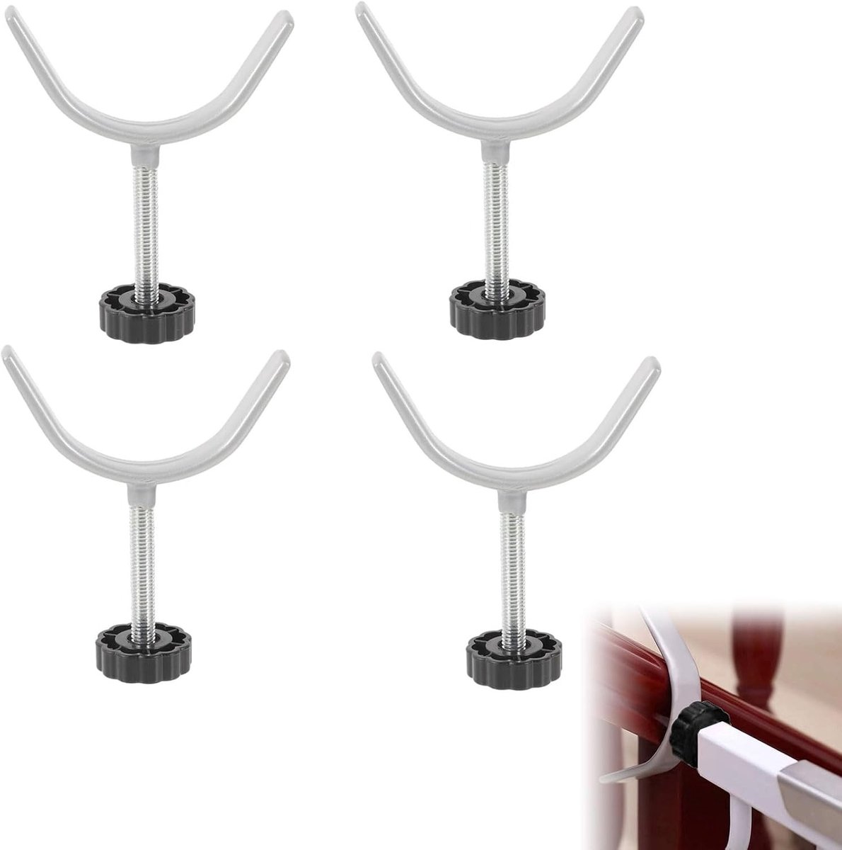 Accessoires voor Baby- en Dierenhekken, Traphekken en Veiligheidshekken (Zwart, 4 stuks)