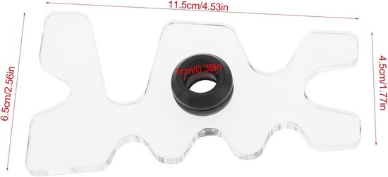 Transparante plastic houder voor biljartkeu, 11.5 x 6.5 x 4.5 cm, biljartaccessoires voor optimale grip en bescherming — afbeelding 3