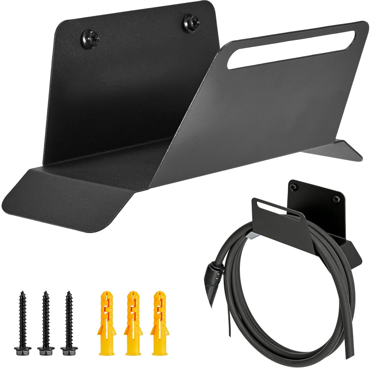 Wandbevestiging voor EV-laadkabels - metalen kabelhouder - versterkte schroef - maximaal draagvermogen 10 kg - ShopVlot