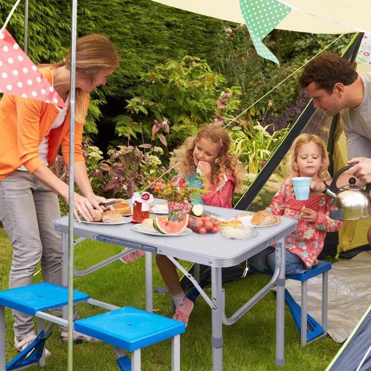 Opvouwbare Campingtafel van Aluminium, Lichtgewicht en Draagbaar voor Buiten, Picknick, Barbecue en Binnengebruik