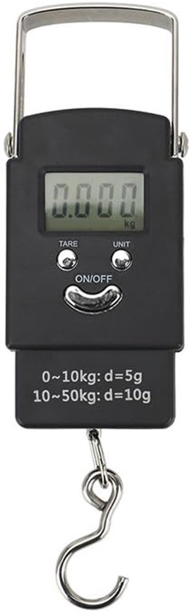 Hangweegschaal 50 kg - digitale weegschaal - display/tara/gegevenshoudfunctie - ideaal voor reizen - ShopVlot