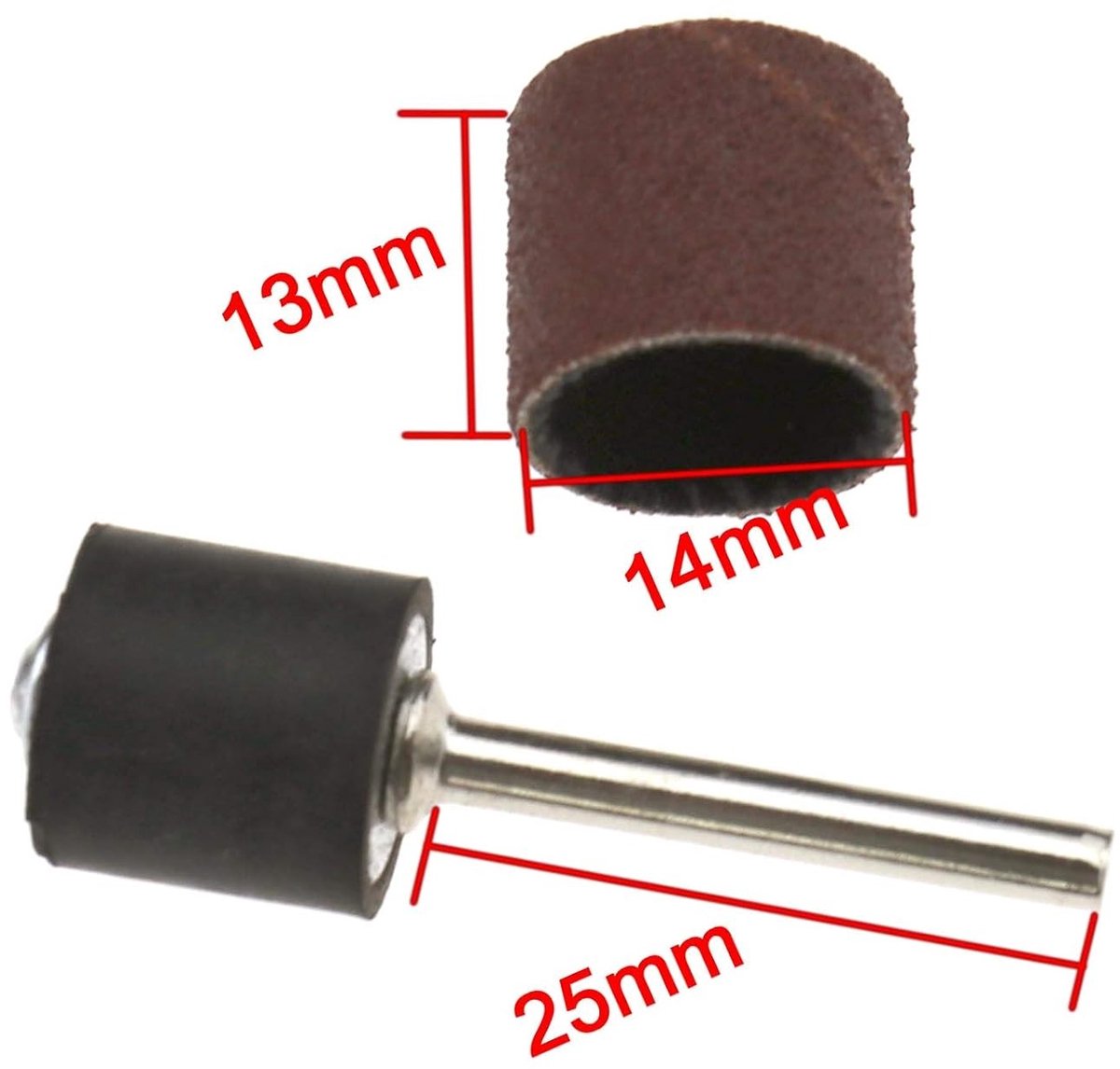 Sanding Sleeves en Throws voor Dremel Rotary Tools - 100 Stuks Schuurbanden en 2 Stuks Gooiaccessoires voor Precisiewerk