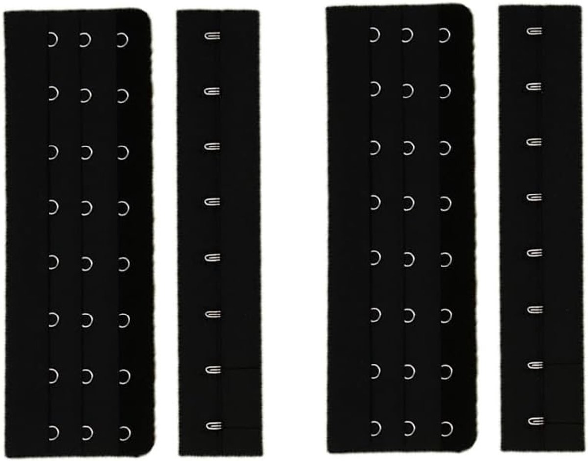 8-delige BH-verlengset met 3 rijen en 8 haken, zachte en comfortabele BH-haakjes, vervangende onderkleding voor vrouwen, bustiers en taillecorsetten
