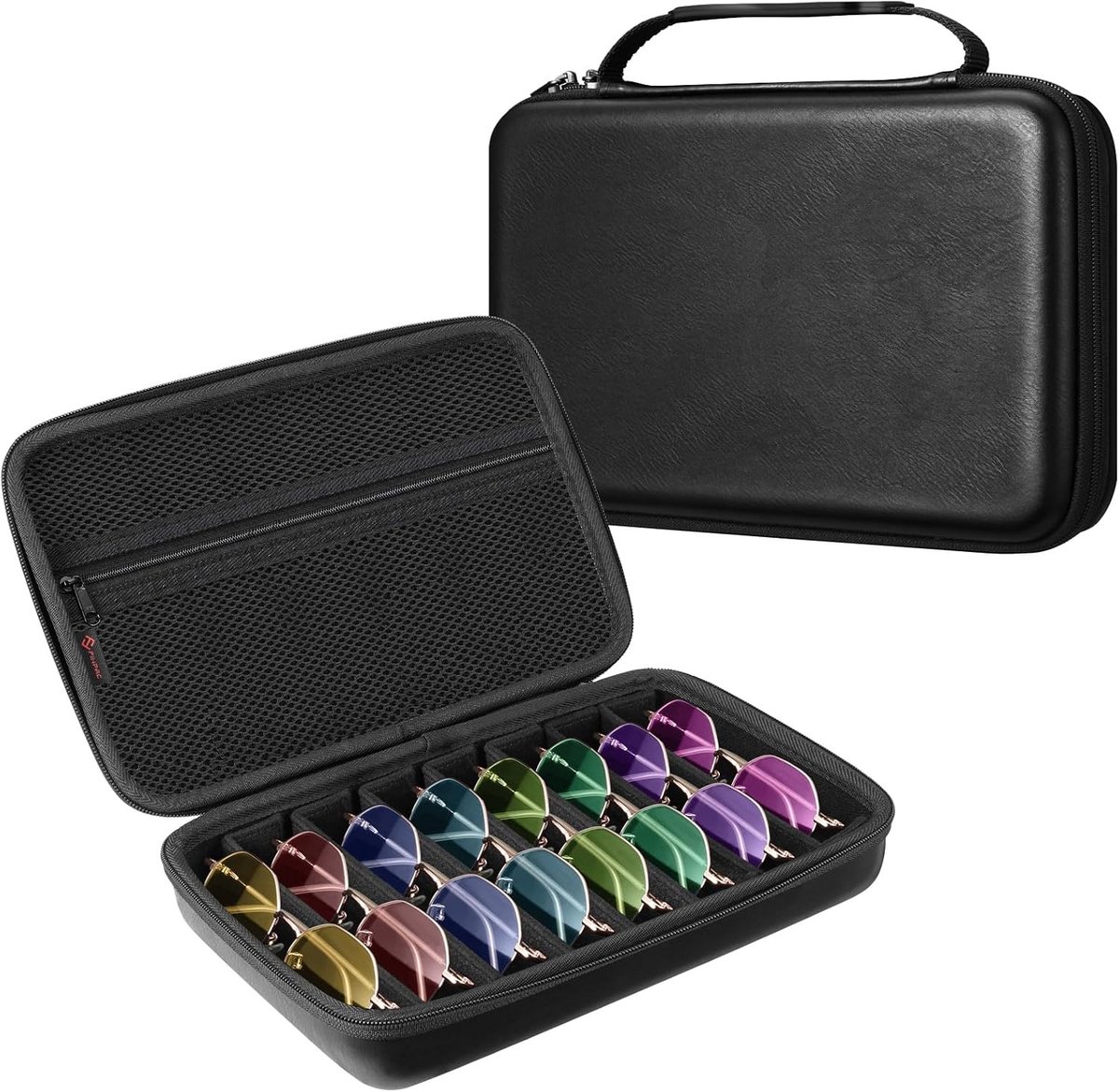 Zwarte Hard Case voor Zonnebrillen, Ideaal voor Reizen, Bescherming, Duurzaam en Compact