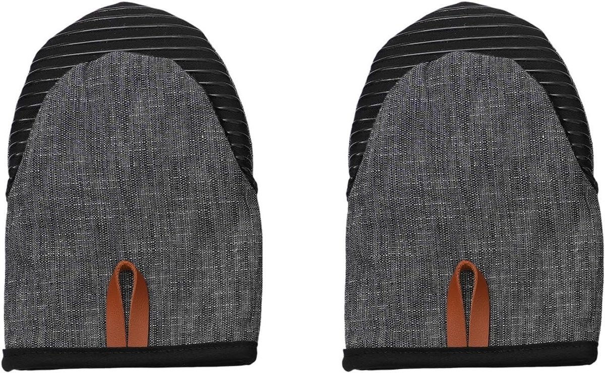 Set van 2 hittebestendige ovenwanten en pannenlappen van antislip siliconen, ideaal voor koken, grillen en bakken tot 250 °C