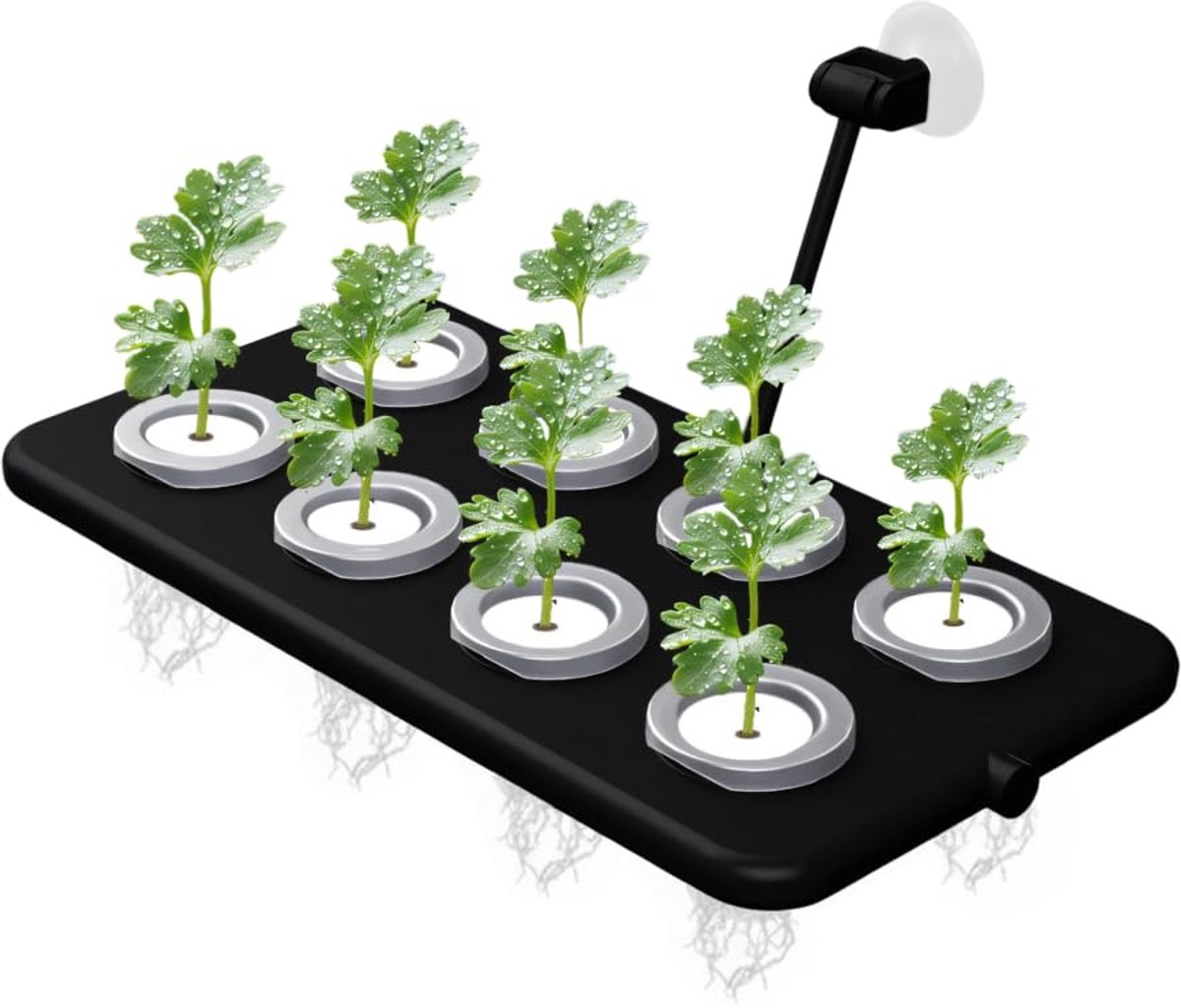 Plantenhouder aquarium 8 gaten - drijvende hydrocultuurstandaard - aquaponic accessoires - ideaal voor zoetwateraquaria - ShopVlot