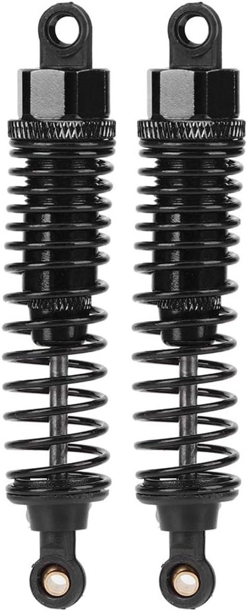 Metalen Schokdempers voor RC Auto's - 2 Stuks Vervangingsonderdelen voor Verbeterde Schokabsorptie en Prestaties 1:10 RC Auto Zwart (85MM)