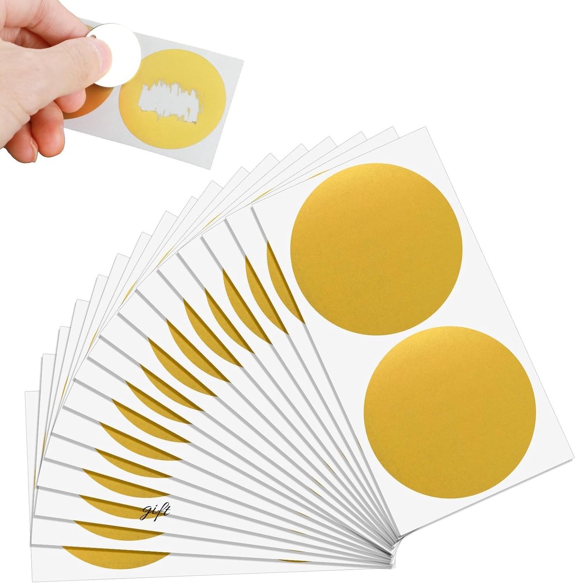 Grote ronde krasstickers van 5 cm, 50 stuks, krasvrije stickers voor cadeaus, feestelijke verrassingen en Valentijnsdag