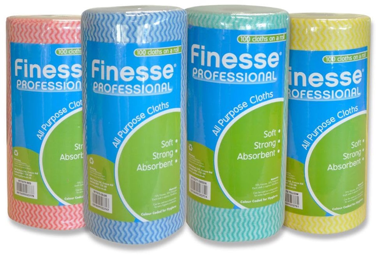 All Purpose doeken rol van 100 - Blauw - Zacht en sterk - Perfect voor reiniging - ShopVlot