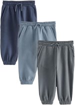 Next - Jongens - Set van 3 zachte jersey joggingbroeken - Grijs