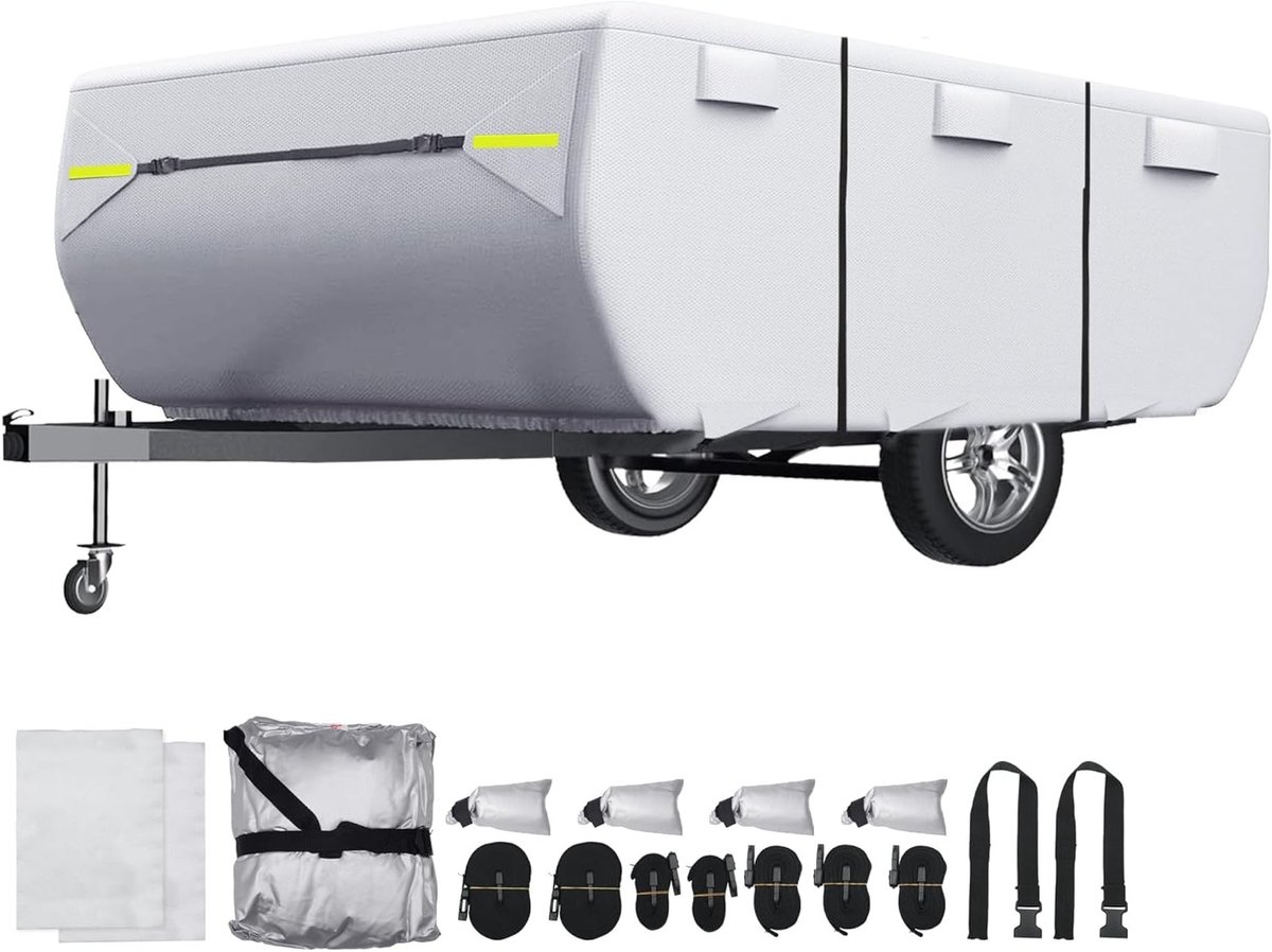 Waterdichte Pop-Up Caravanhoes voor 12'-14' Campers - Bescherming tegen Weerselementen en UV-stralen