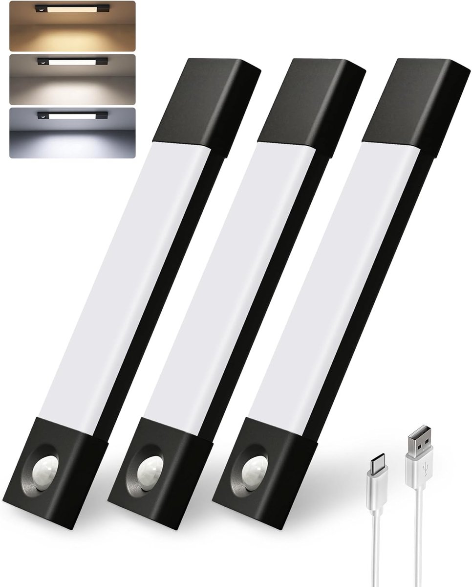Vellaro Onderkastlamp - Wit - Draadloos met Bewegingssensor - Dimbaar met 3 Kleurtemperaturen - Voor Keuken en Kasten