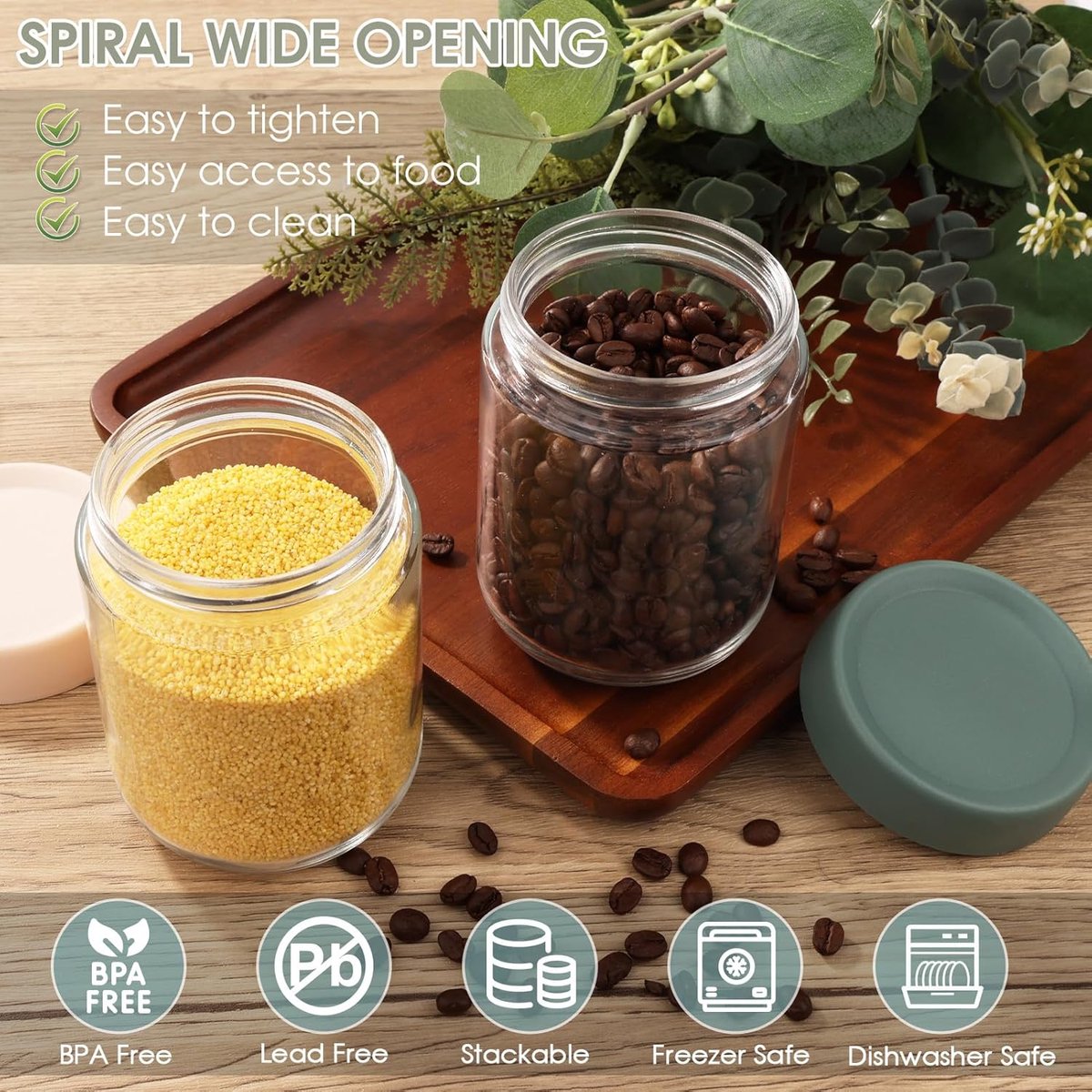 Overnight Oats Potten - Glas - 680 ml - Met Deksel - Voor Gezonde Ontbijten