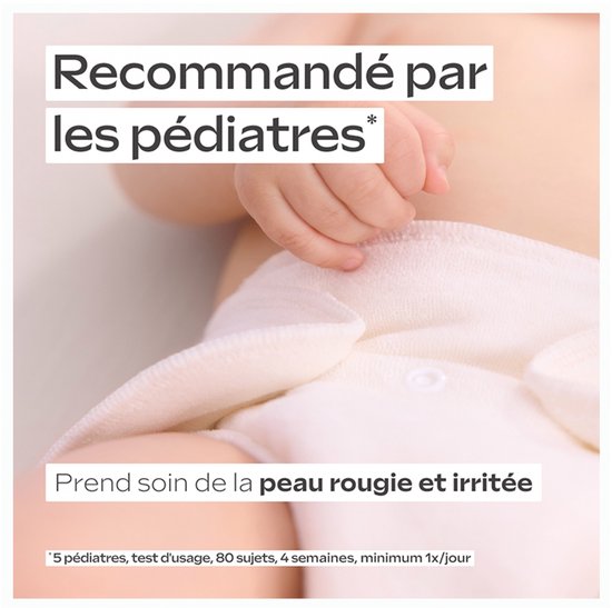 Recommandé par les pédiatres. Prend soin de la peau rougie et irritée.