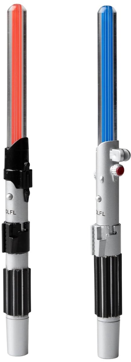 Dailygoods - Star Wars Laserzwaard Balpen met Licht - Set van 2 Metalen Pennen