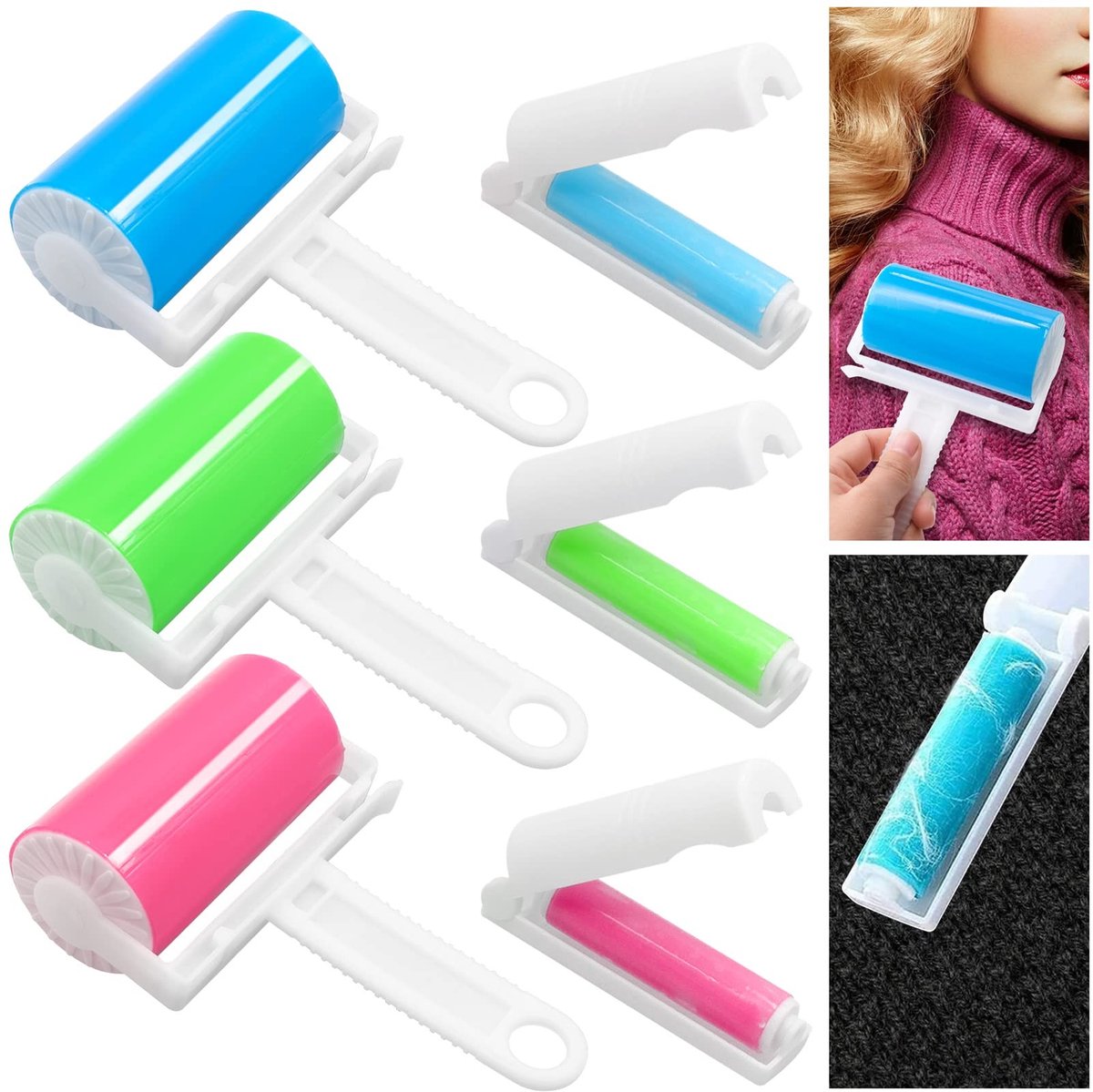 Dailygoods - Herbruikbare Pluizenroller Set voor Kleding - Verwijdert Pluizen en Haren van Dieren