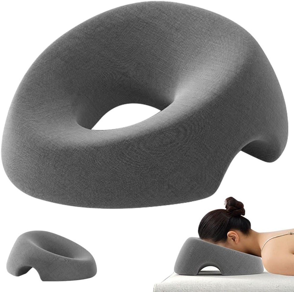 Massage Gezichtskussen met U-vormige Opening, Geheugenfoam Hoofdkussen voor Spa en Salon, Comfortabel en Ondersteunend Kussen voor Gezichtsbehandelingen