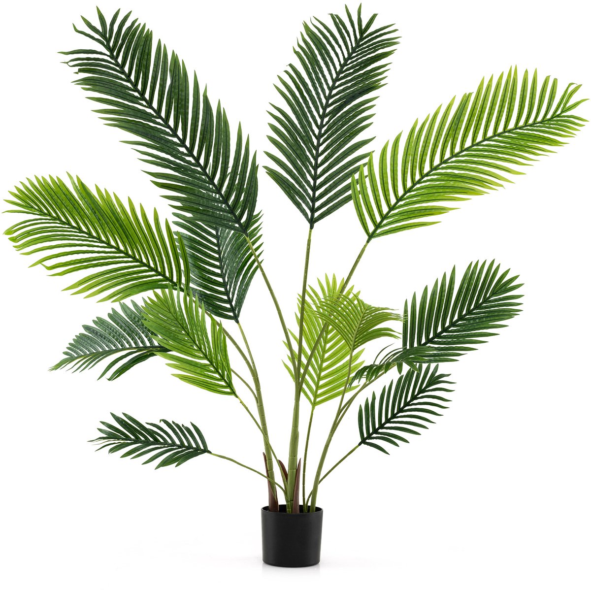 SureDeal® - Kunstplant - 2-delige Kunstmatige Areca - Groene Bladeren - Groen