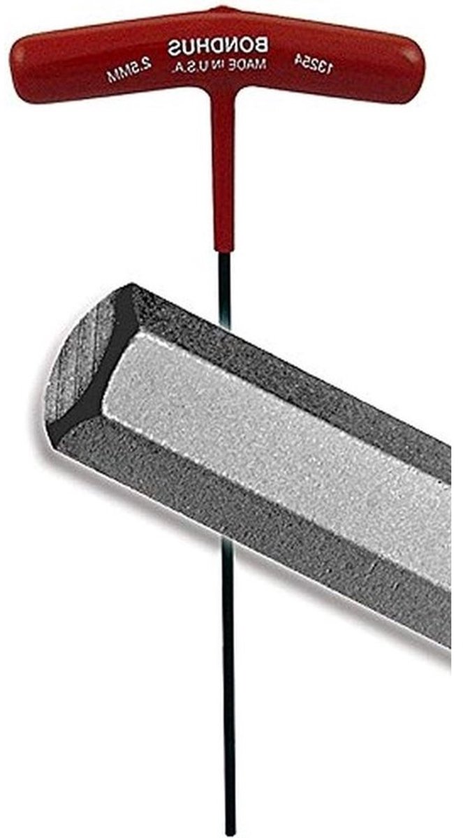 Inbussleutel met T-handvat - Zeskantschroevendraaier - Vastzetten Schroeven - Ergonomisch Handvat - 6 mm 152 mm - Meerkleurig