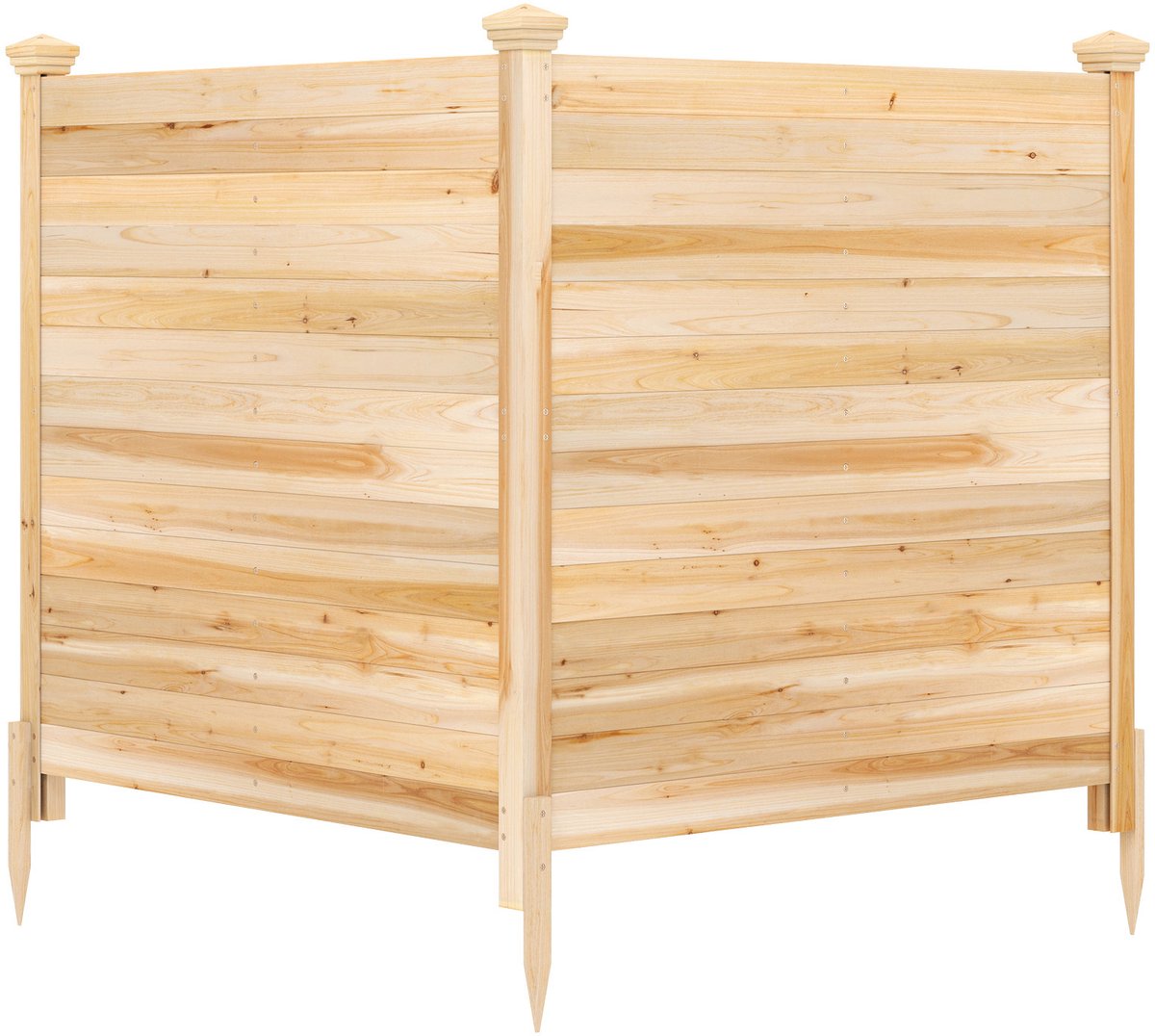 SureDeal® - Tuindecoratie - Scheidingsscherm 2-delig Tuinhek - 119x119x115,5 cm - Naturel