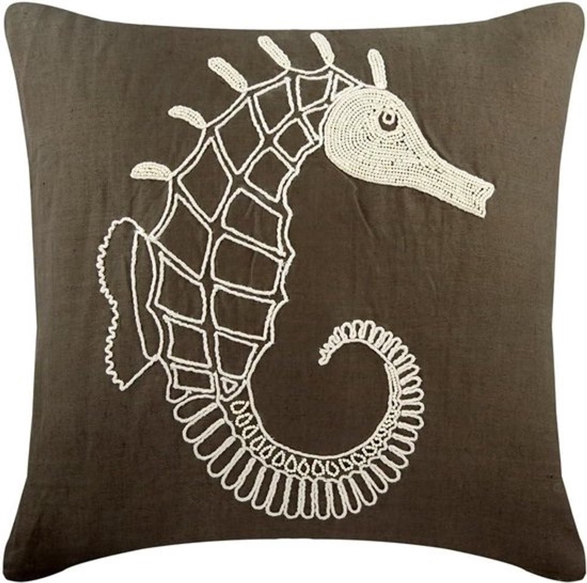 Decoratieve Kussens Bank - Sierkussens Katoen Linnen - Woonkamer Decoratie - 100% Handgemaakt - 40x40 cm - Bruin