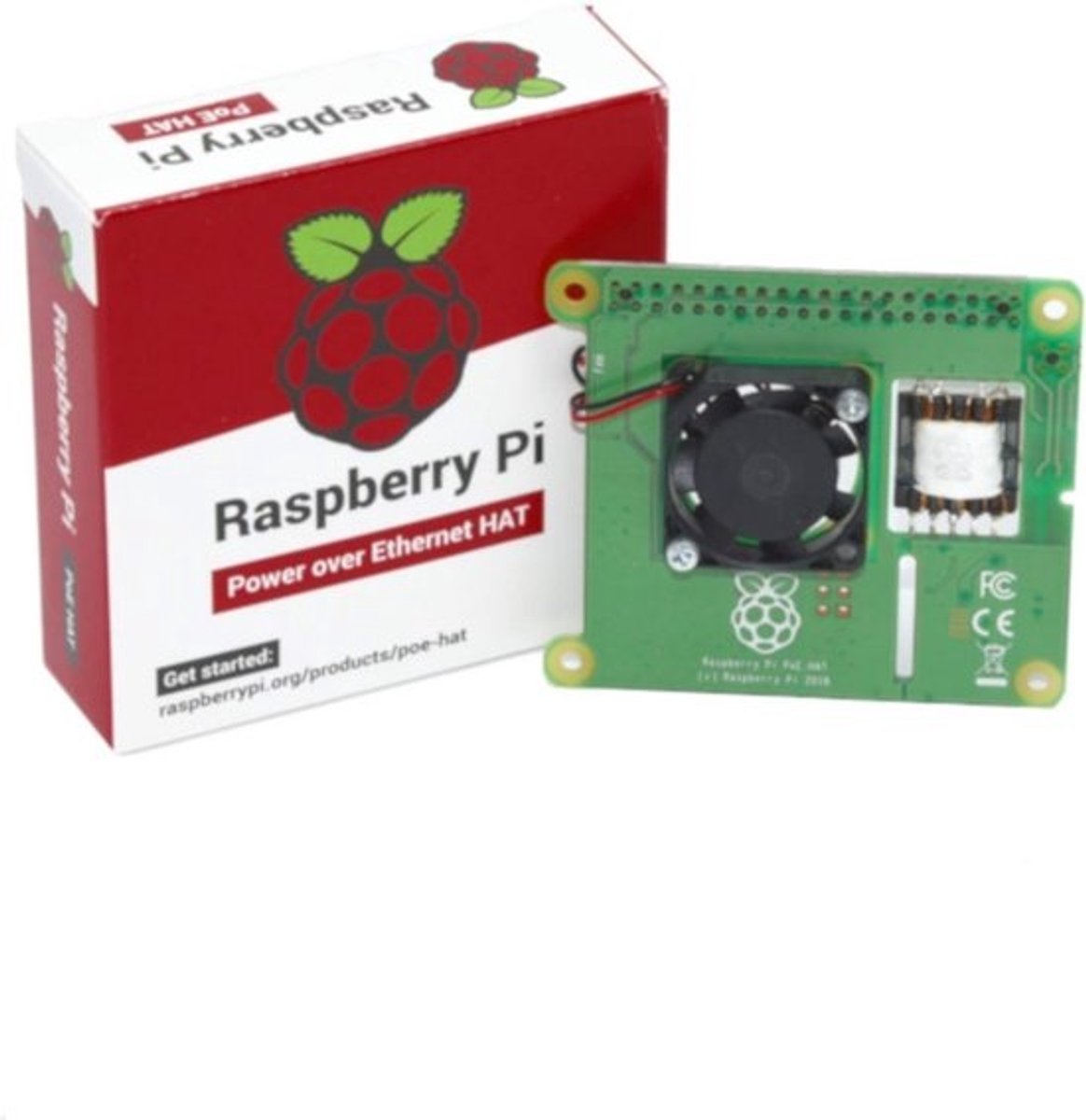 Power Over Ethernet (PoE) Module voor Raspberry Pi Model B+