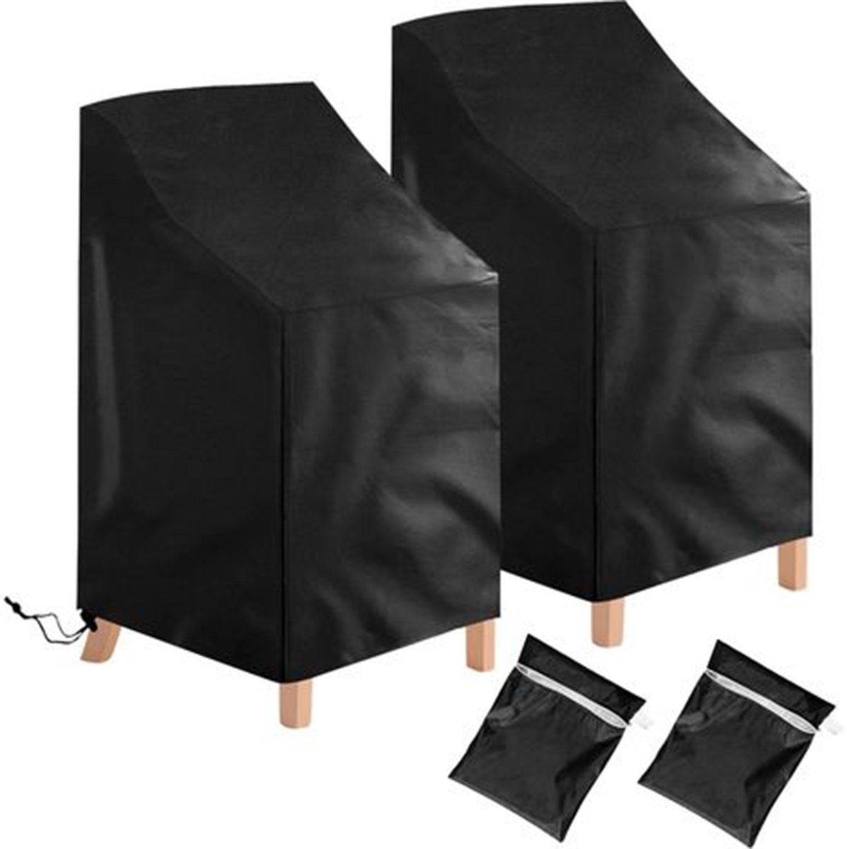 Beschermhoes voor Tuinstoelen - Waterdicht, UV-bestendig - 2 Stuks - Oxford Polyester