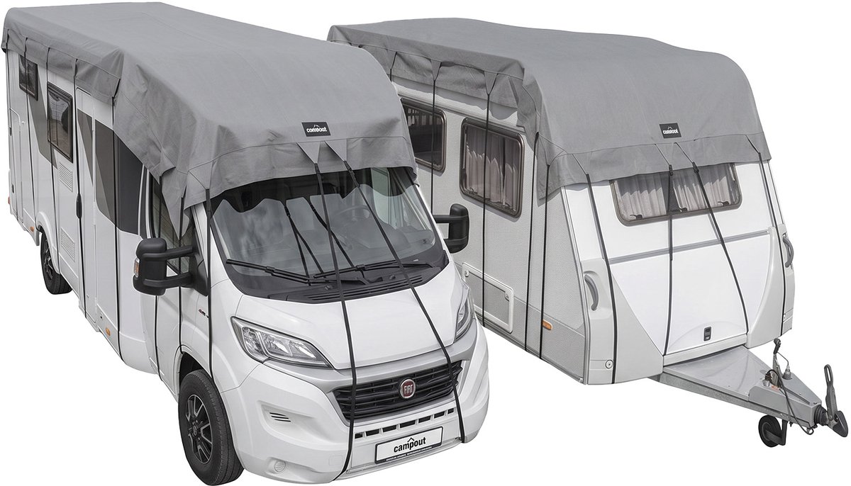 Campout Caravan- en camperdakhoes - 6 x 3 m - Afdekhoes - Camperhoezen - Dakhoes - Caravanhoes - Perfecte Dakhoes voor Caravan en Camper - Ademend 3-laags SFS non-woven PP, 160g/m² - 11 poly