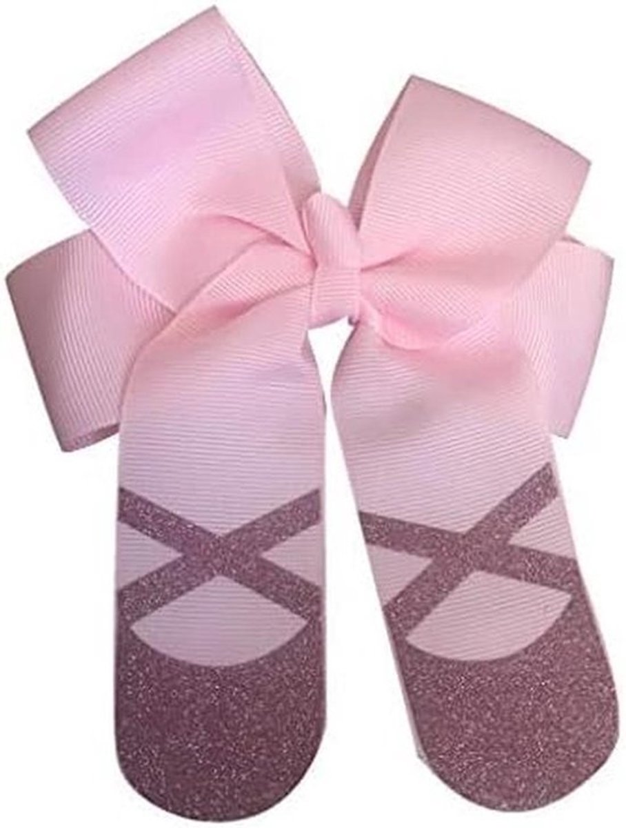 Grote Roze Glitter Haarstrik voor Meisjes - Ballet & Dans Accessoire