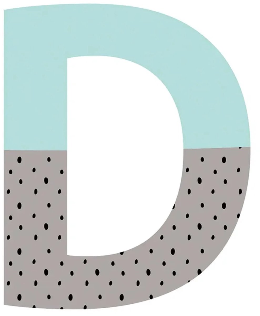 Lilipinso muursticker Happy letter D
