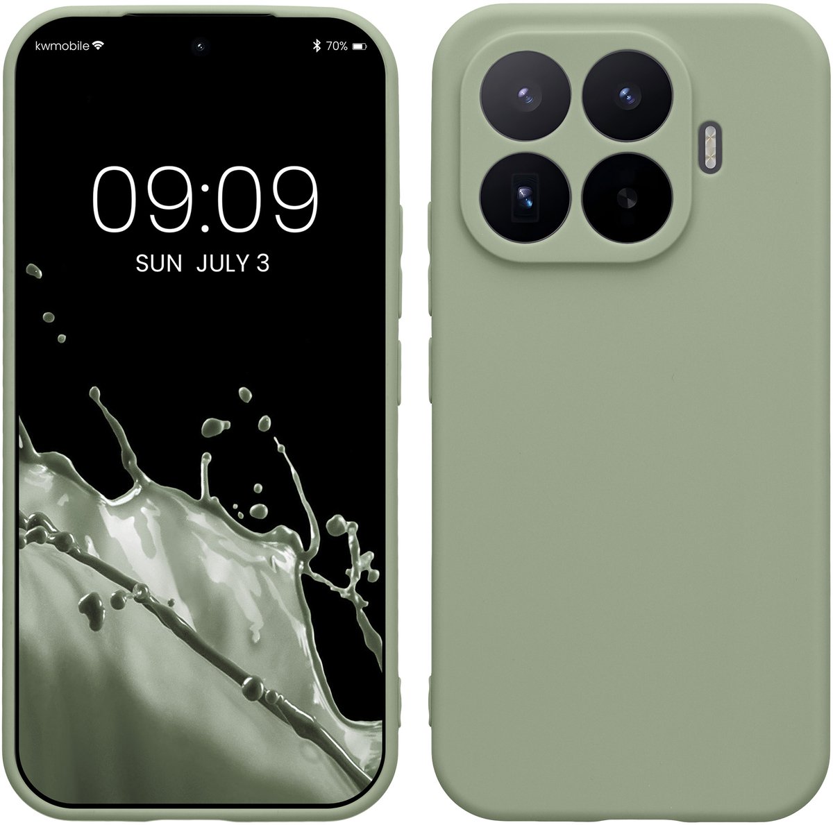 kwmobile telefoonhoesje geschikt voor Xiaomi 17T - Hoesje voor smartphone - Precisie camera uitsnede - In grijsgroen