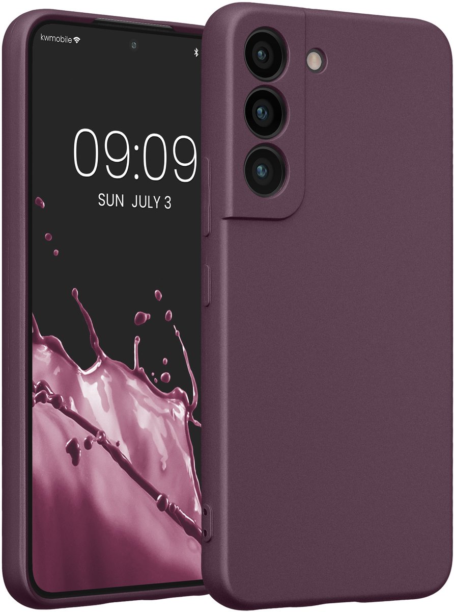 kwmobile metallic telefoonhoesje van TPU - geschikt voor Samsung Galaxy S22 - Flexible case voor smartphone - In metallic braam