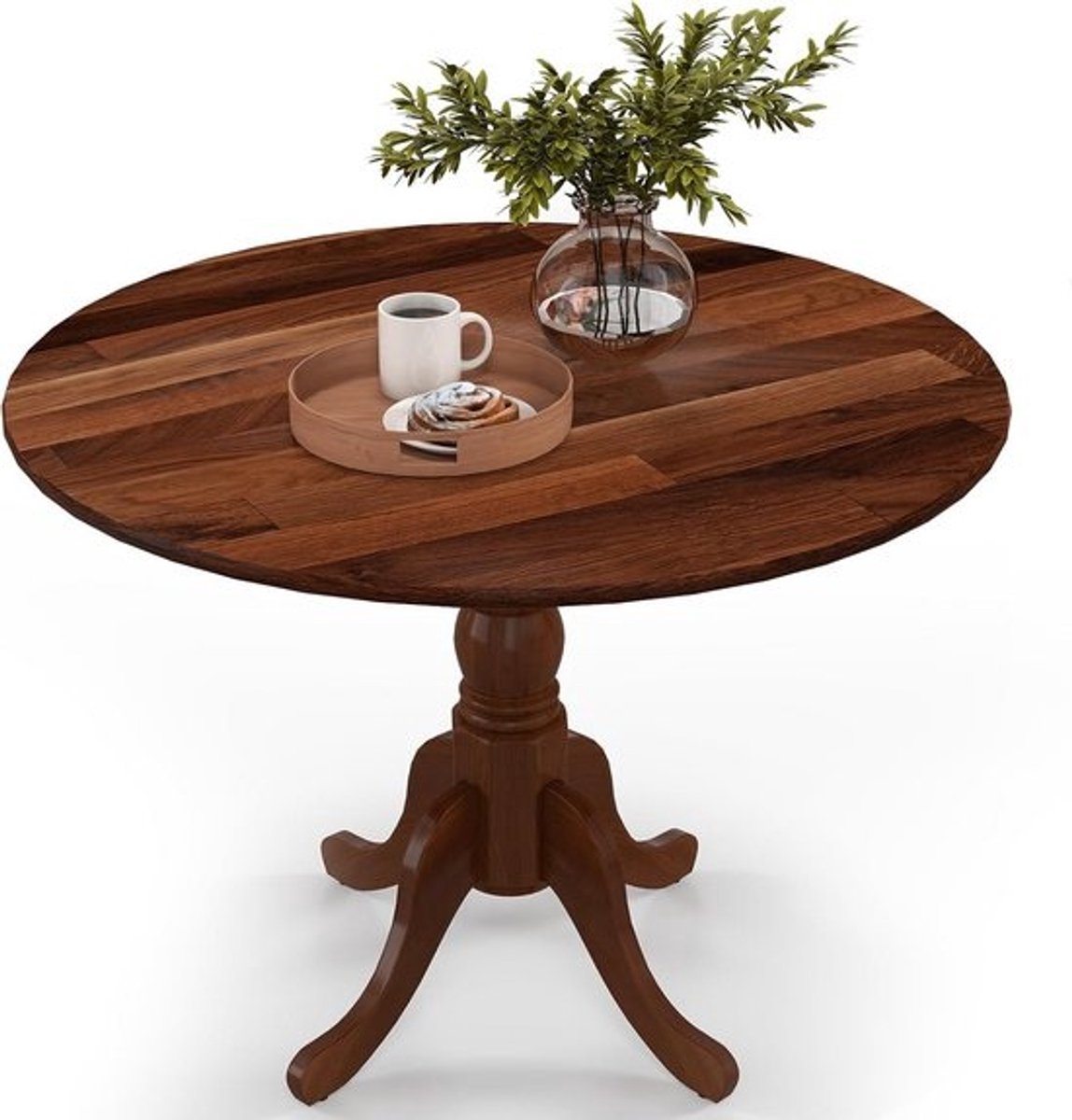 Ronde Houten Eettafel voor 4 Personen - Rustiek Design - Ø100 cm