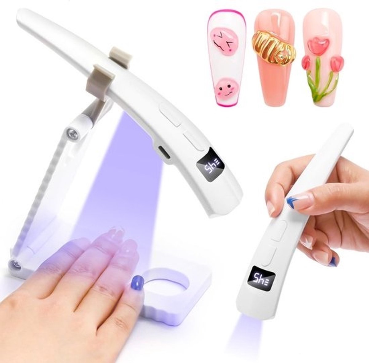 Oplaadbare Mini UV LED Gelnagellamp met Draagbare Houder