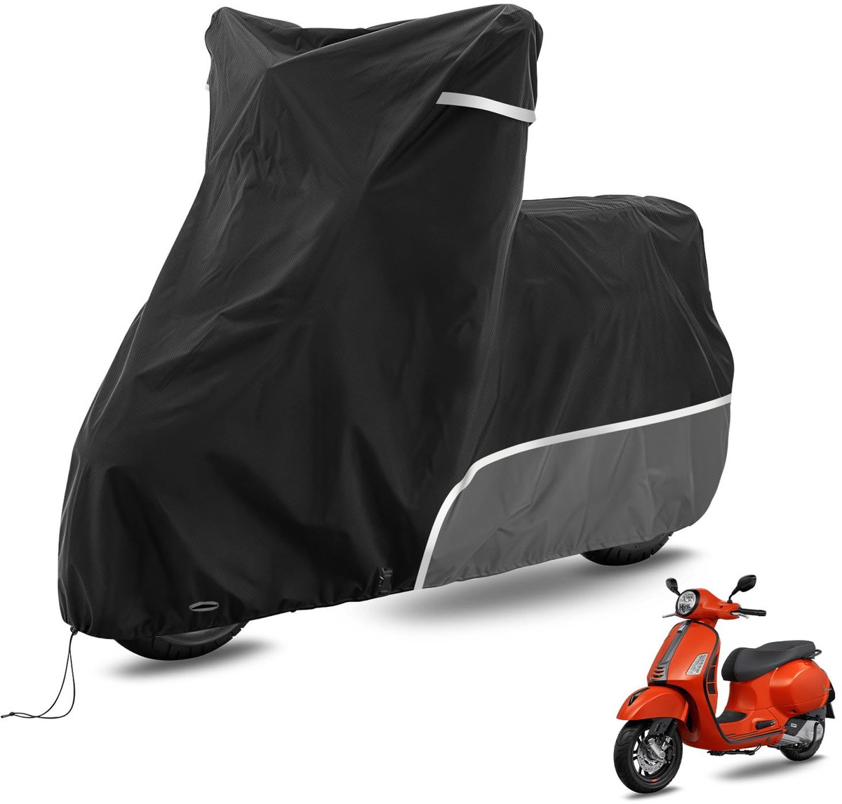 Motorhoes - 420D Waterdicht - Met zonbescherming - Voor buiten - Grijs