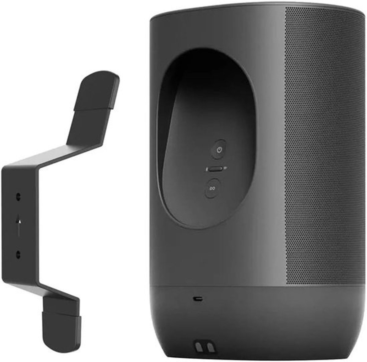 Speaker Muurbeugel - Audio Montage - Ruimtebesparend Ophangen - Stevige Aluminiumlegering - 30 x 180 x 65 mm - Zwart