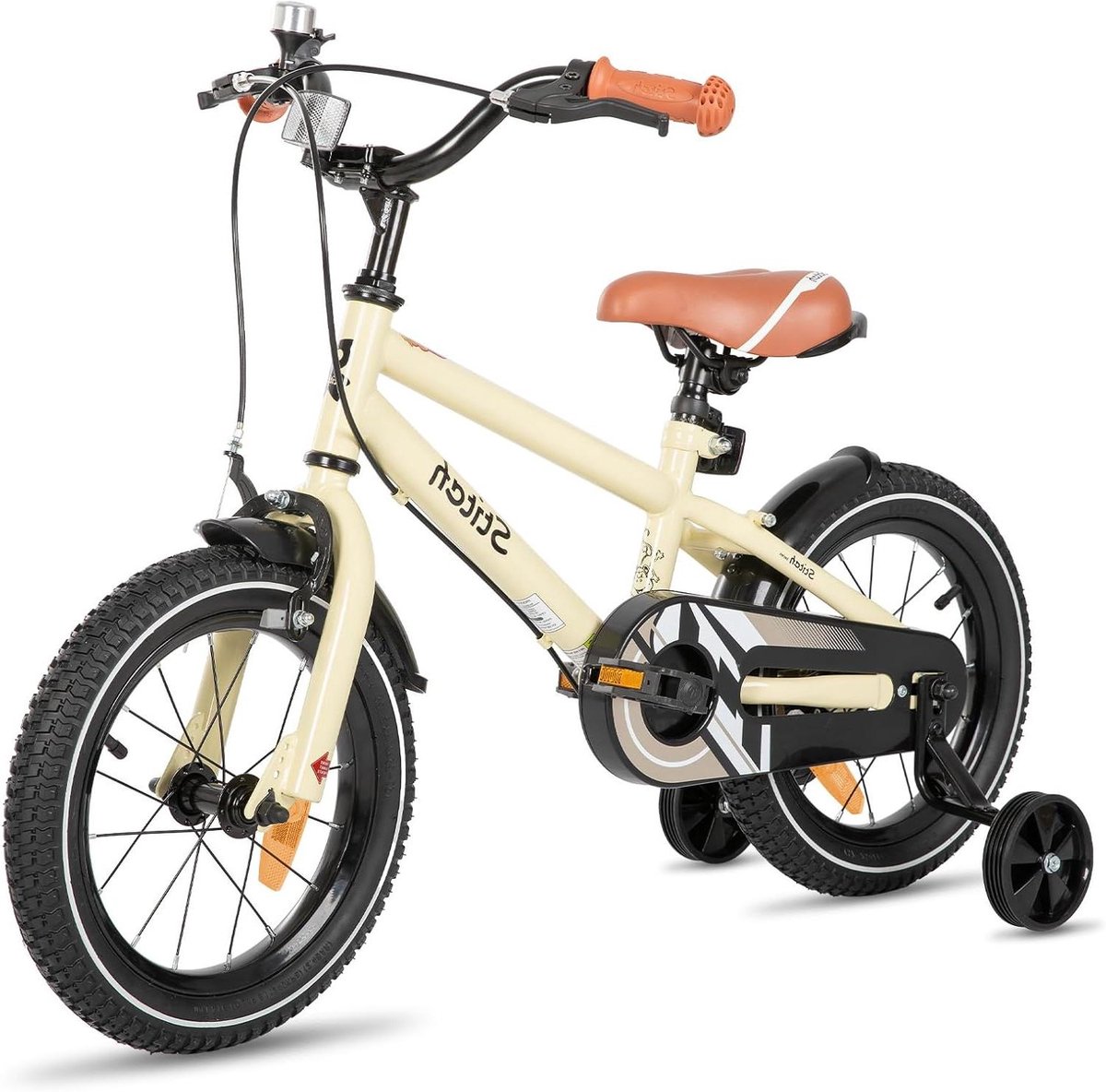 Kinderfiets - Jongensfiets Meisjesfiets - Leren Fietsen - Verstelbaar Stuur Zadel - 14 inch - Blauw