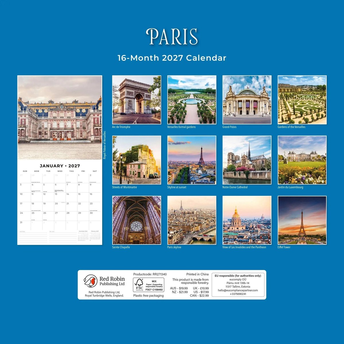 Parijs Kalender 2027