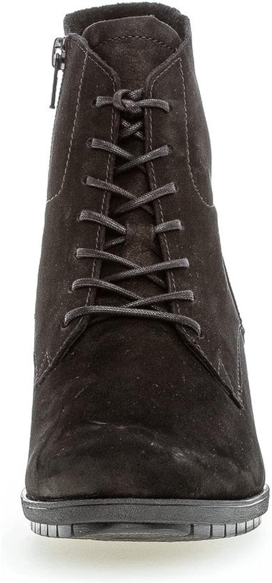 Dames Enkellaarsjes van Nubuck met 5 cm Hak