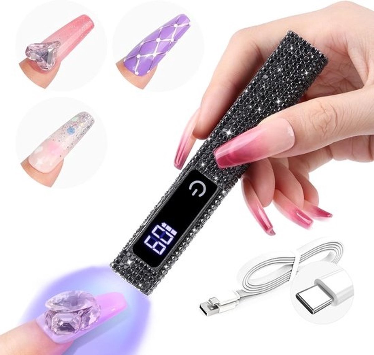 Oplaadbare Mini UV LED Nagellamp voor Gellak - Snelle Droogtijd en Huidbescherming