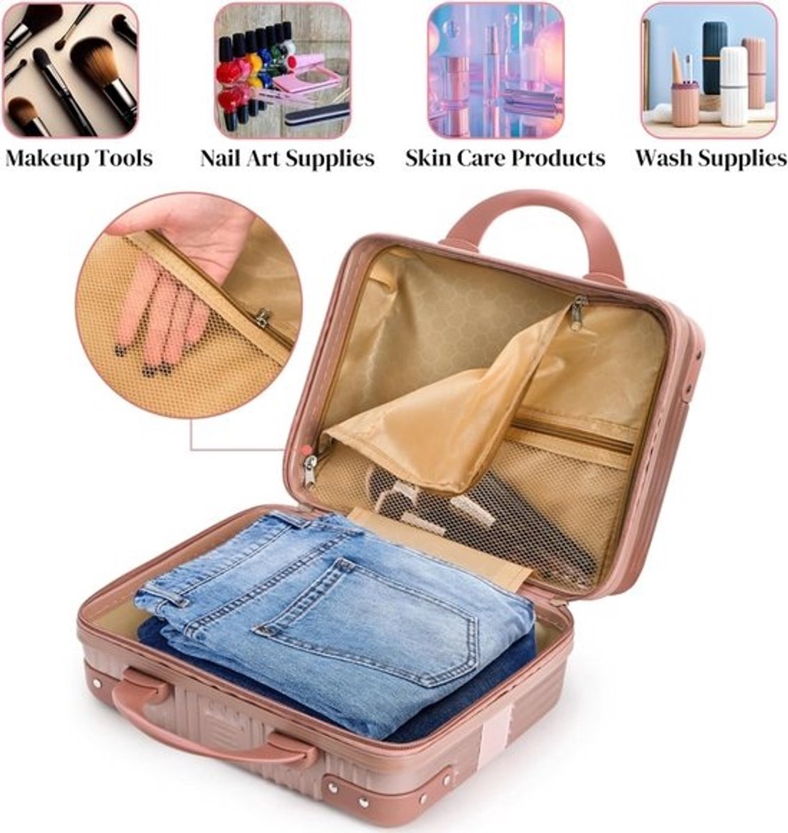 Cosmetische Reiskoffer Hard Shell 30cm - Compacte Make-up Tas voor Reizen en Zakelijk Gebruik