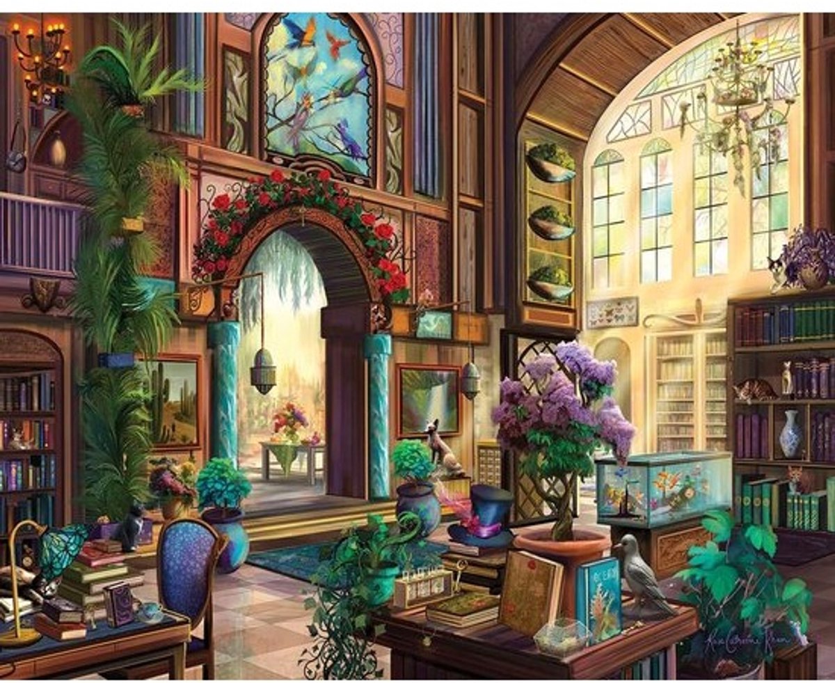Botanische Bibliotheek Legpuzzel 1000 Stukjes - Uitdagende Puzzel voor Volwassenen en Gezin