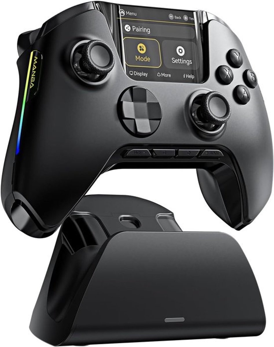 Interactieve Gamecontroller voor PC/Switch/iOS/Android - 1800mAh Hall Effect met LED & Toetsen Mappen - Met Oplaaddock