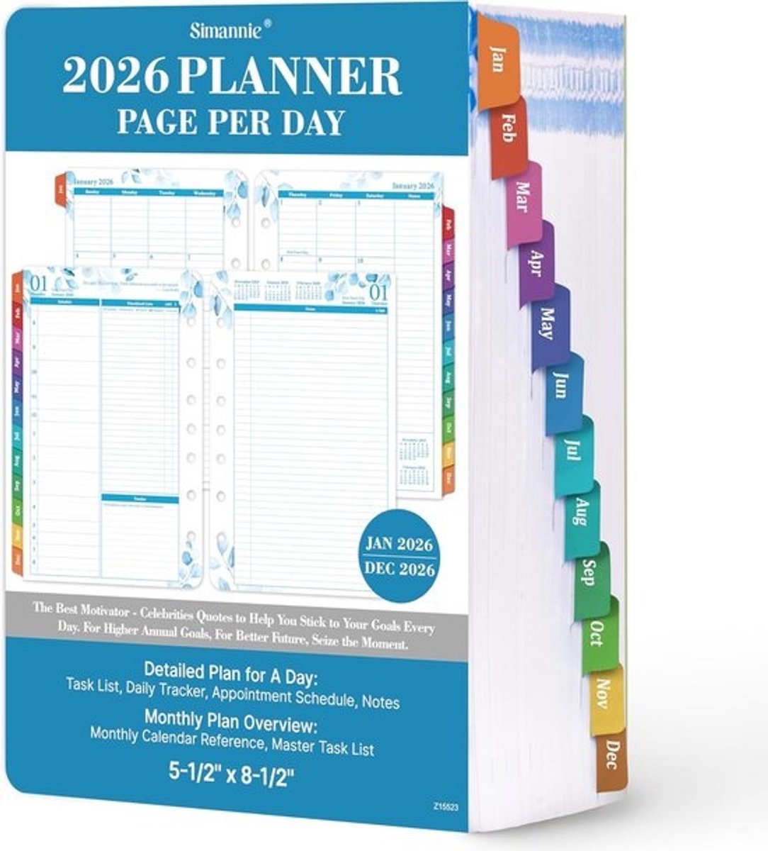 Navullingen Agenda 2026 Dagelijks en Maandelijks Ringband A5 Tabs