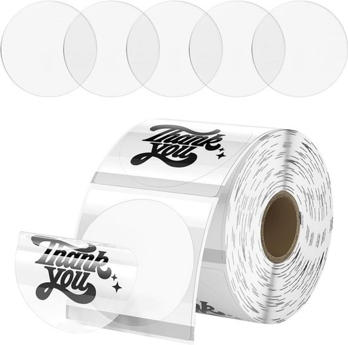Holografische Thermische Etiketten Rol - Zelfklevend Adreslabel Sticker (50x50mm, 400 Stuks)