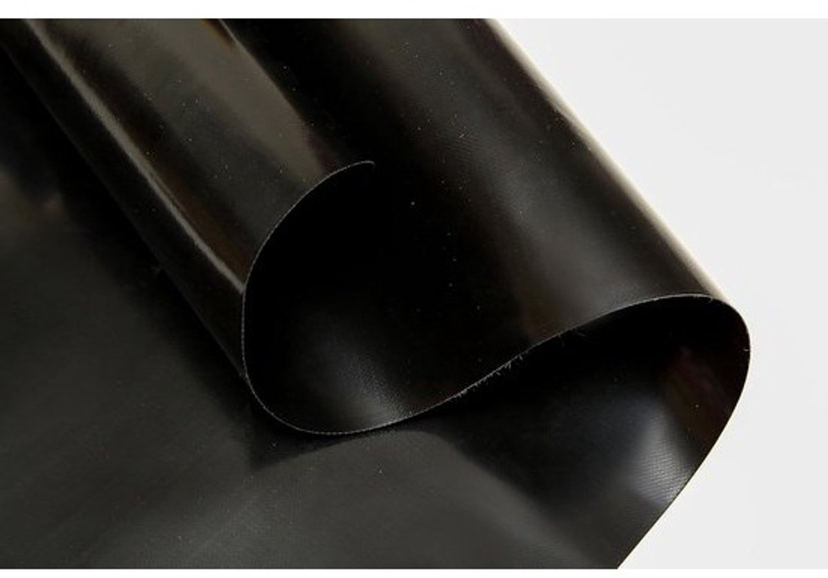 PVC Vrachtwagenzeil 680 g/m² - Industrieel Afdekzeil 2,5m Breed - Zwart RAL 9005 - Per Meter Zonder Ogen