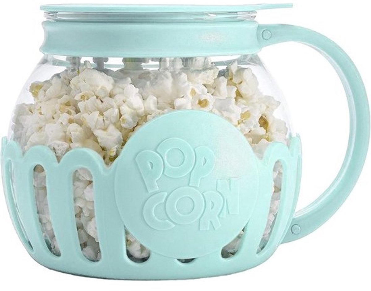 Opvouwbare siliconen popcornmaker glazen pot 2.25 Qt voor magnetron, multifunctioneel deksel ontwerp, herbruikbare popcorn pot voor thuis gebruik