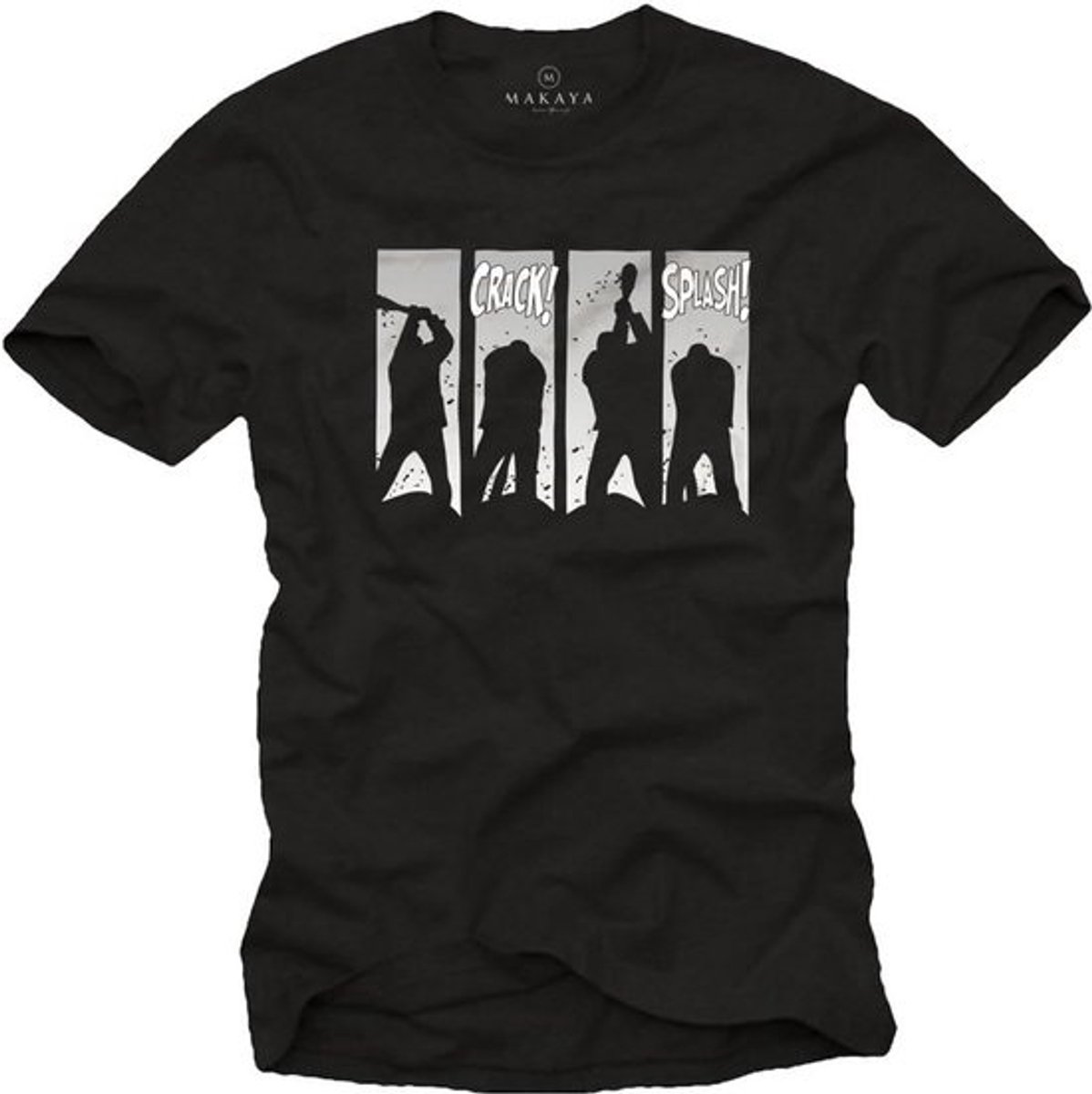 Heren T-Shirt met Opdruk - Zware Kwaliteit Katoen met Ronde Hals